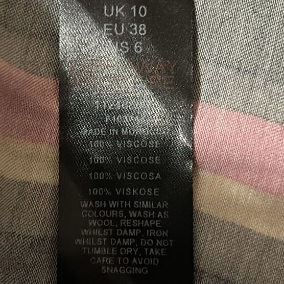 Top shop dress with tie front pink blue and cream stripes. Size 6. - Picture 7 of 7